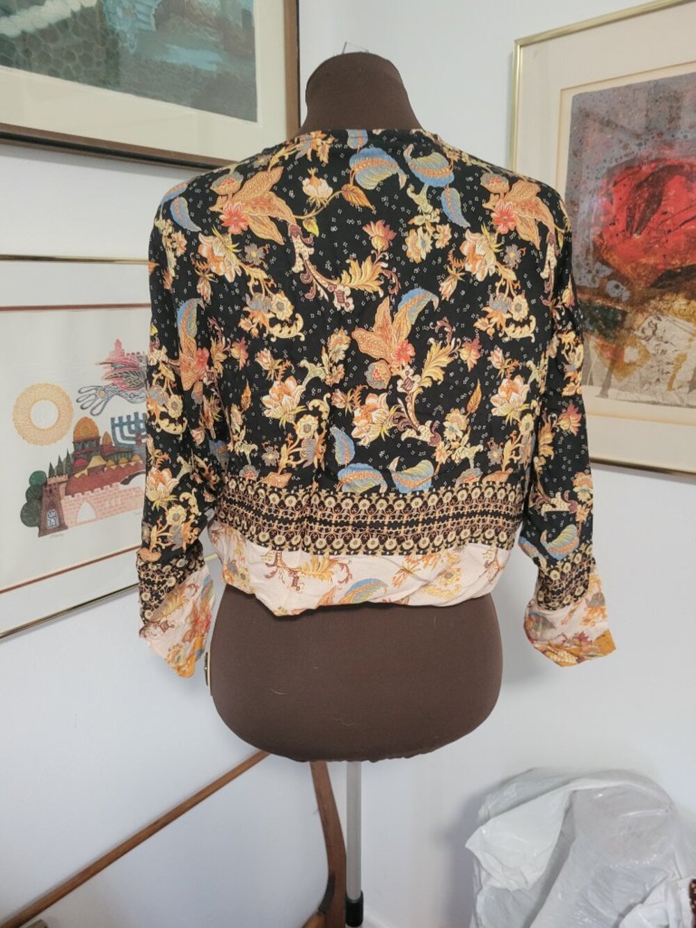Desigual Spanish Designer Boho Chic Blouse Size S - Picture 2 of 5